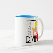 Kan je DIVA zeggen? Mok met twee toonaangevende ko (Voorkant rechts)