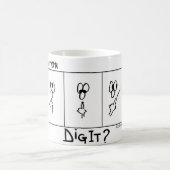 "Kan je het dig?" -DigitCartoon.com Koffiemok (Center)