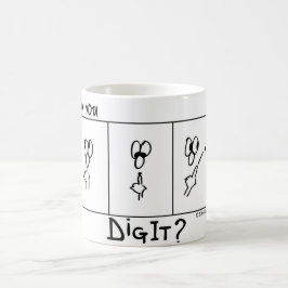"Kan je het dig?" -DigitCartoon.com Koffiemok