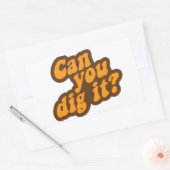 Kan je het dig maken? rechthoekige sticker (Envelop)