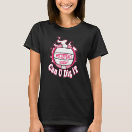 Kan je het roze volleyball dig? t-shirt