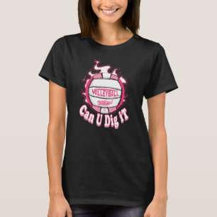 Kan je het roze volleyball dig? t-shirt