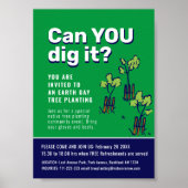 Kan je het 'tree plant event day Promo' graven? Poster (Voorkant)