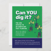 Kan je het 'tree plant event Earth day' graven? Kaart (Voorkant)