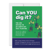 Kan je het 'tree plant event Earth day' graven?
