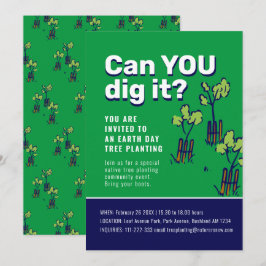 Kan je het 'tree plant event Earth day' graven? Kaart