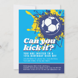 Kan je het voetbal schoppen op 12e verjaardagsfees kaart