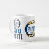 Kan je het volleyball Blue Gold dig? Koffiemok (Voorkant links)