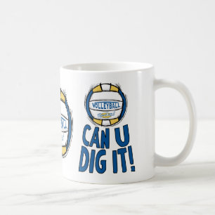 Kan je het volleyball Blue Gold dig? Koffiemok