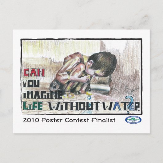 Kan je je een leven zonder water voorstellen? briefkaart (Voorkant)