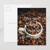 Kan je koffie inchecken voordat de realiteit het d feestdagenkaart (Voorkant / Achterkant)