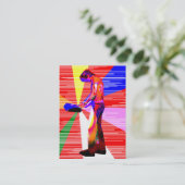 "Kan je me horen?" Chubby-kaart Visitekaartje (Staand voorkant)