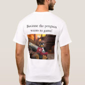 Kan je met de pinguïn spelen? t-shirt (Achterkant)