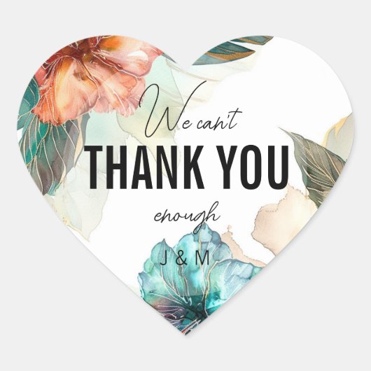 Kan je niet genoeg bedanken Hibiscus Serenade Para Hart Sticker (Voorkant)
