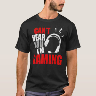 Kan je niet horen dat ik een game behandel met vid t-shirt