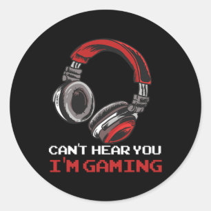 Kan je niet horen, ik ben aan het gamen - Accessoi Ronde Sticker