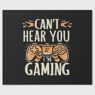 Kan je niet horen Ik ben aan het gamen Cadeaupapier