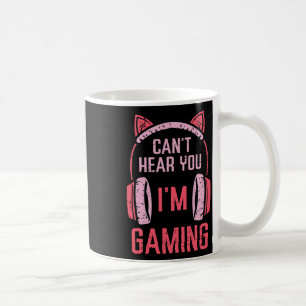 Kan je niet horen Ik ben aan het gamen Video Gamer Koffiemok