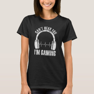 Kan je niet horen Ik game Kleding Mannen Jongens V T-shirt
