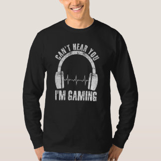 Kan je niet horen Ik game kleding Mannen Jongens V T-shirt