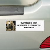 KAN JE STOPEN? BUMPERSTICKER (Op auto)