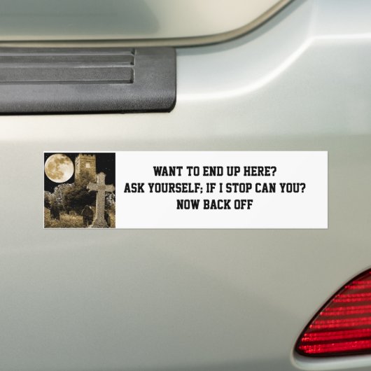 KAN JE STOPEN? BUMPERSTICKER (Op auto)