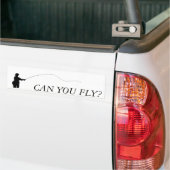 Kan je vliegen, met een visbumper sticker? bumpersticker (Op Truck)