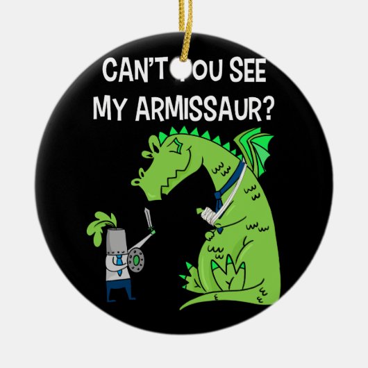 Kan je zien Armissaur gebroken arm handpolsletsel Keramisch Ornament (Voorkant)