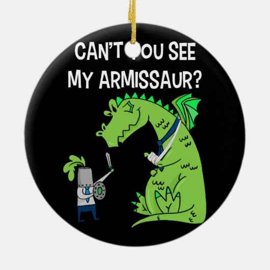 Kan je zien Armissaur gebroken arm handpolsletsel Keramisch Ornament (Achterkant)