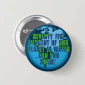 Kan je zwemmen? ronde button 5,7 cm (Voorkant /achterkant)