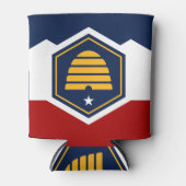 Kan Koeler met nieuwe vlag van Utah State, VS (Voorkant)