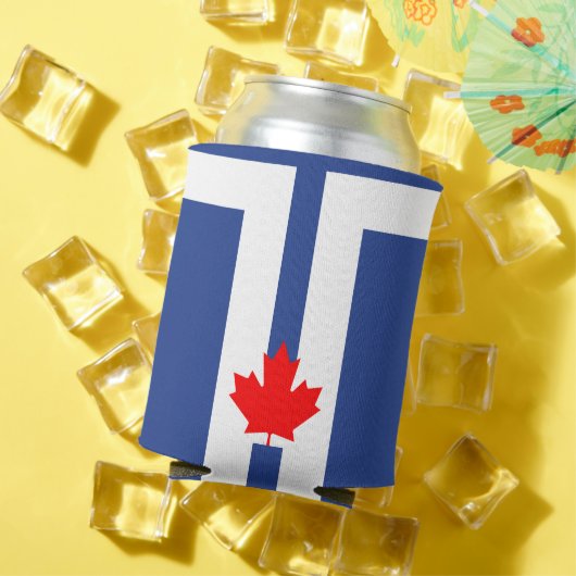 Kan koeler met vlag van Toronto, Canada (Insitu Zomer)