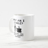 Kan koffie niet trouwen grappige mok man (Voorkant links)