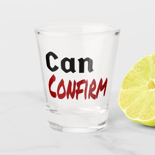 Kan LetterKenny Funny Humor Canada bevestigen Shot Glas (Voorkant)