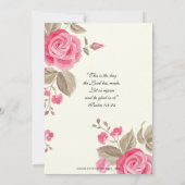 Kan Maagdenwaarin Mary Scriptroze Rose wordt gekwe Kaart (Achterkant)