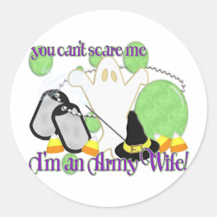 Kan me niet bang maken- Army Wife Ronde Sticker