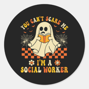 Kan me niet bang maken in een school maatschappeli ronde sticker
