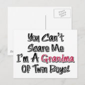Kan me niet schelen bij Twin Boys Cute Quote Briefkaart (Voorkant / Achterkant)
