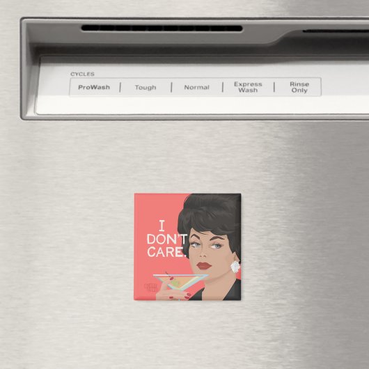 Kan me niet schelen, originele illustratie, grappi magneet (Insitu (Vaatwasser))