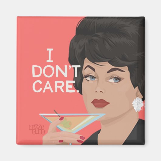 Kan me niet schelen, originele illustratie, grappi magneet (Voorkant)