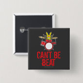 Kan me niet slaan vierkante button 5,1 cm (Voorkant /achterkant)