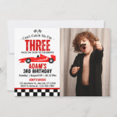 Kan me niet vangen race auto jongen 3e verjaardag  kaart (Voorkant)