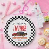 Kan me niet vangen rode race auto 3e verjaardag fe papieren bordje (Feest)