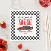 Kan me niet vangen rode race auto 3e verjaardag fe servet (Insitu)