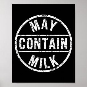 Kan melk bevatten grappige spreuk bijpassend cool poster