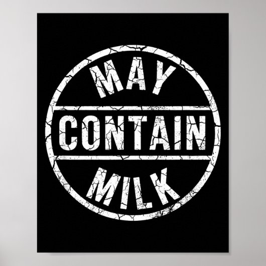 Kan melk bevatten grappige spreuk bijpassend cool poster (Voorkant)
