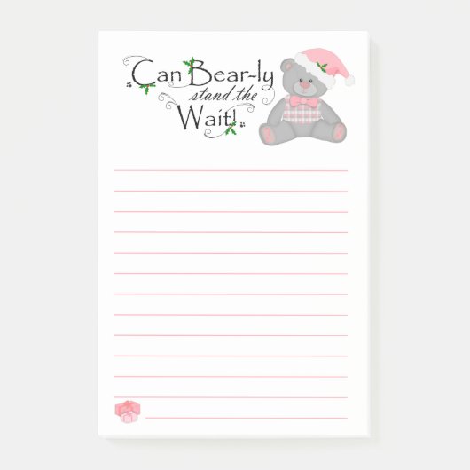 Kan met Beer alleen wachten op kerstlijst Post it  Post-it® Notes (Voorkant)