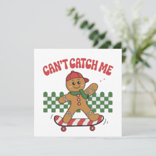Kan Mij Niet Vangen Kerst Gingerbread Kerstmis  Feestdagenkaart