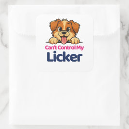 Kan mijn licker niet besturen Grappig Schattige ho Vierkante Sticker