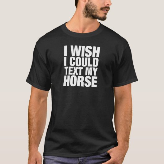 Kan mijn paard sms'en t-shirt (Voorkant)